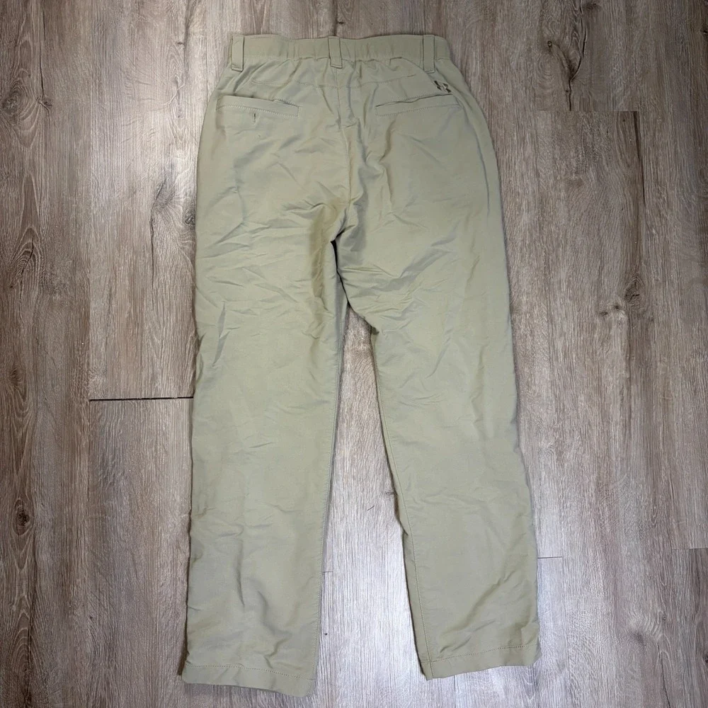 Under Armour Mens Match Play Straight Leg Golf Pants 30x30 Brown Tan